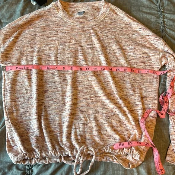 Aerie sz XS Cozy Lounge Crop Top LS Tie Waist GUC B131 - Picture 5 of 7